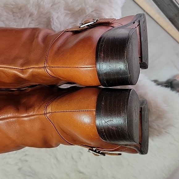 UMA sz36 Cognac Leather Riding Boots 5.5 - Picture 5 of 12